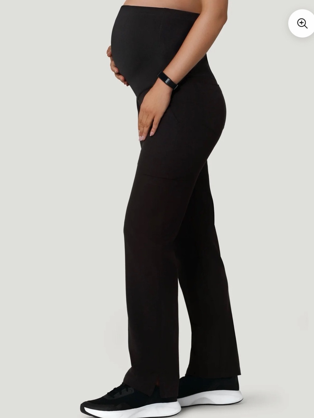 Four pairs Maternity Black Wide-Leg Mandala Pants
